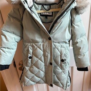 Ted Baker Mint Green Jacket with Fur Lining